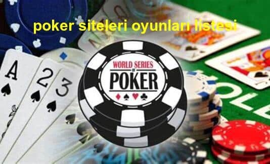 poker siteleri oyunları listesi